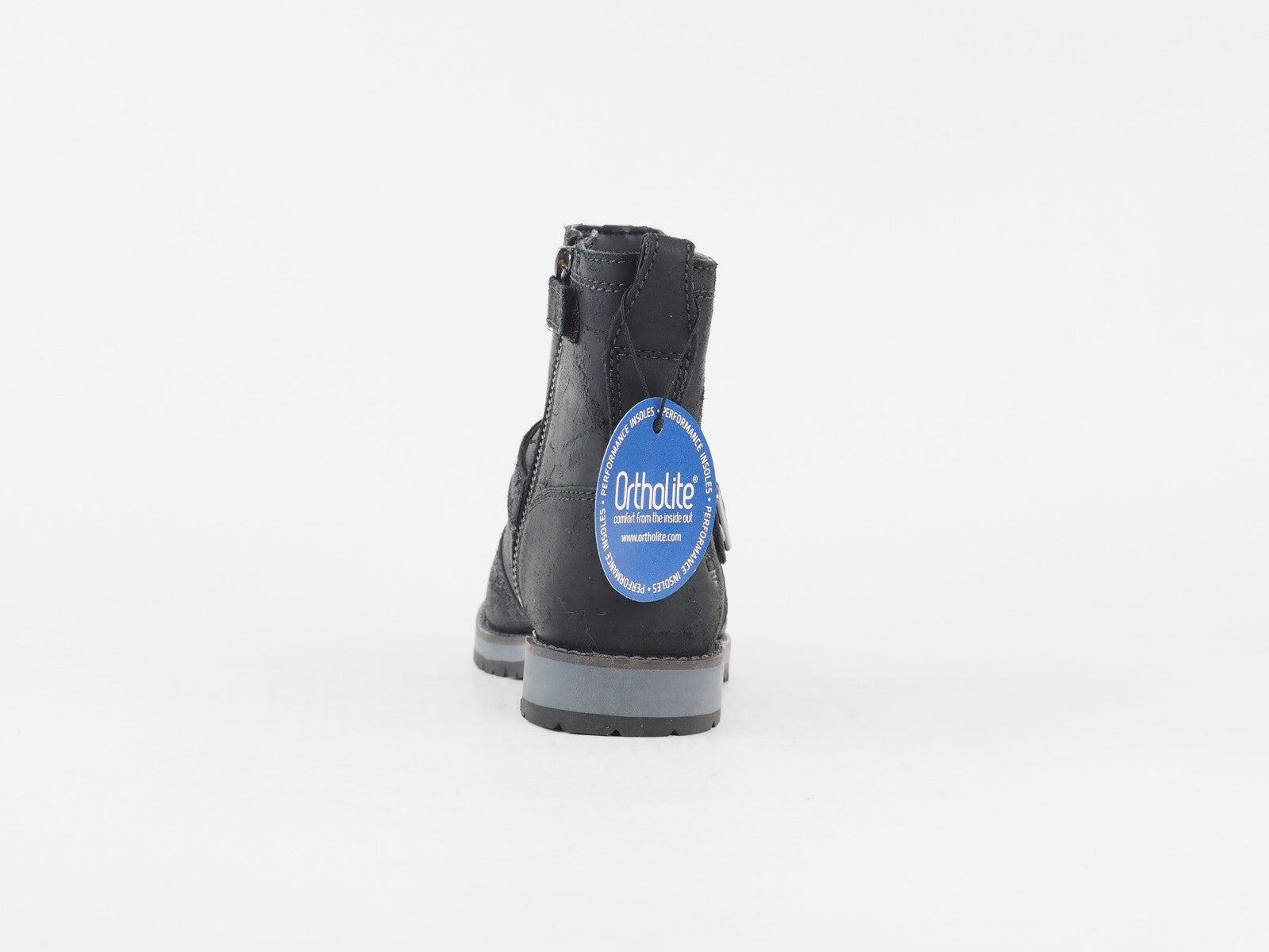 Boys Timberland KidderHill A19X5 Black Leather Zip Up Warm Winter Ankle Boots