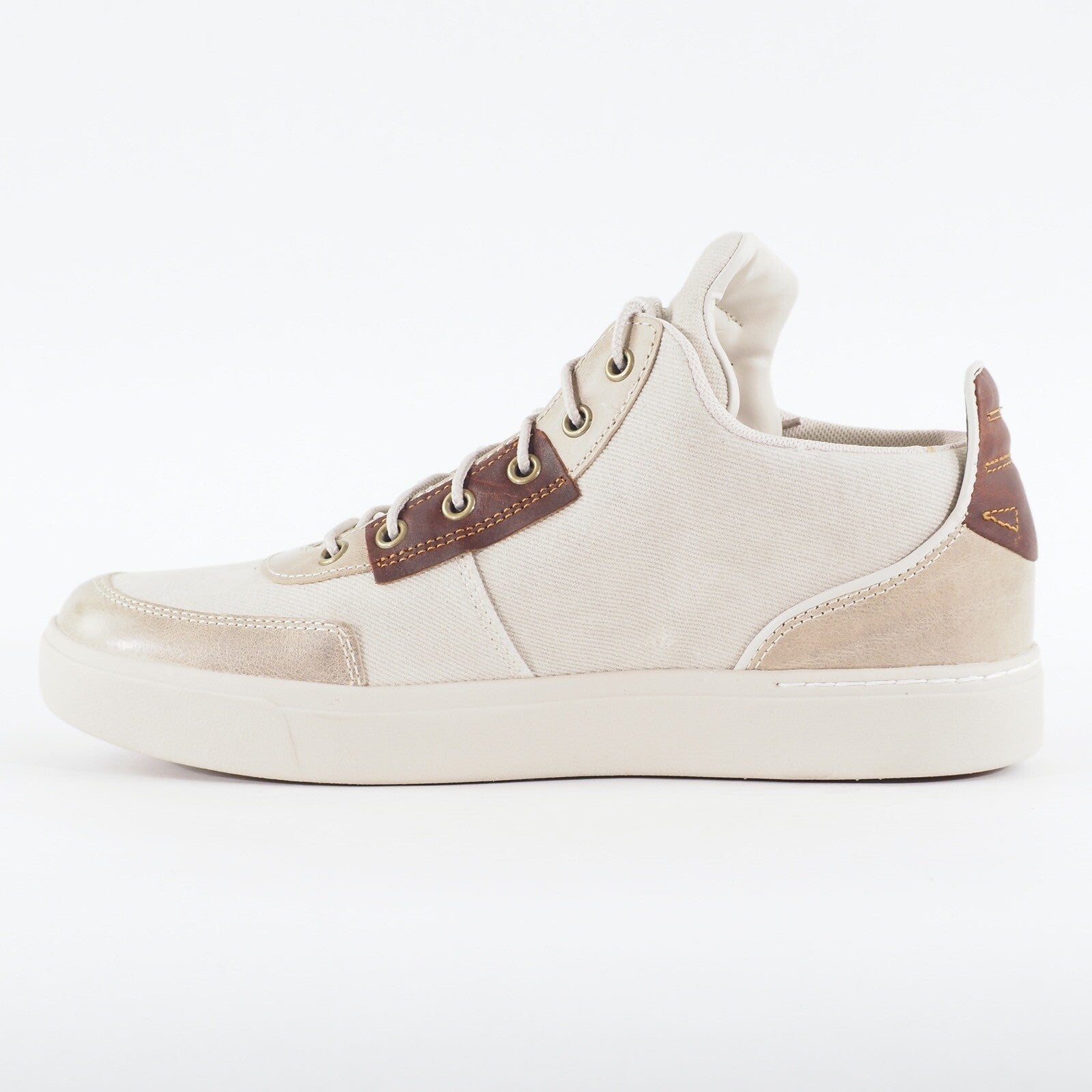 Mens Timberland Amherst Chukka A1A77 Light Grey Canvas High Top Casual Shoes