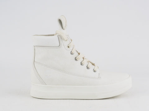 Womens Timberland Mayliss 6 In A1AJS White Leather Casual Trainers Chukka Boots