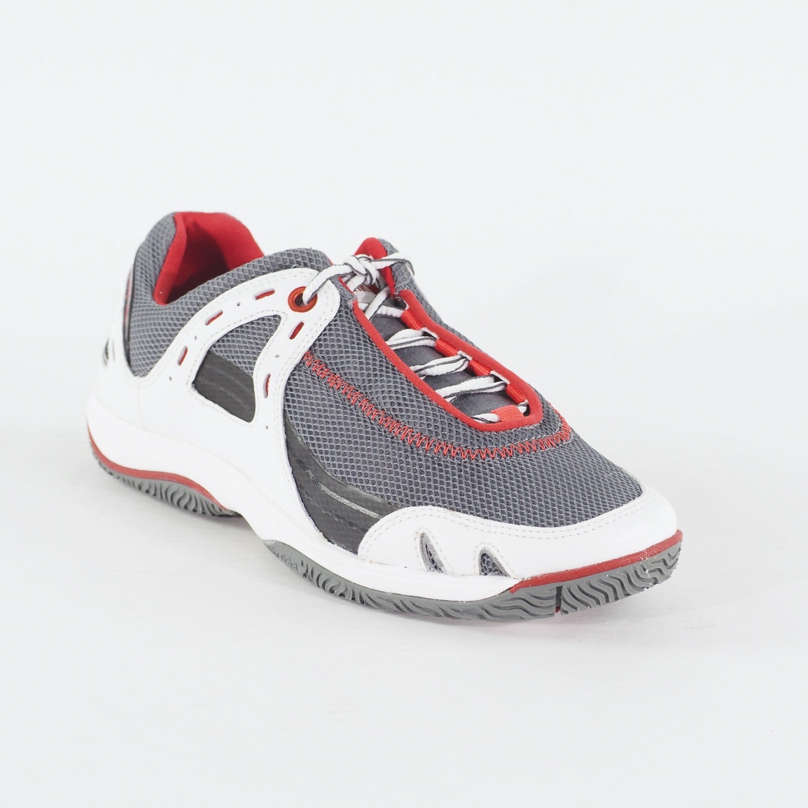 Womens Timberland Ox 27640 White / Grey Leather Fabric Lace Up Sporting Shoes