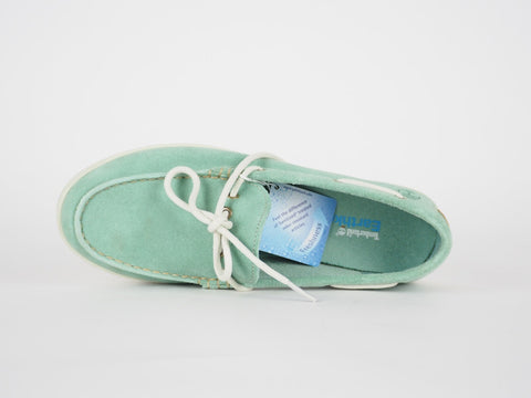 Womens Timberland EK Casco Bay 3951R Aqua Suede Slip On Boat Shoes
