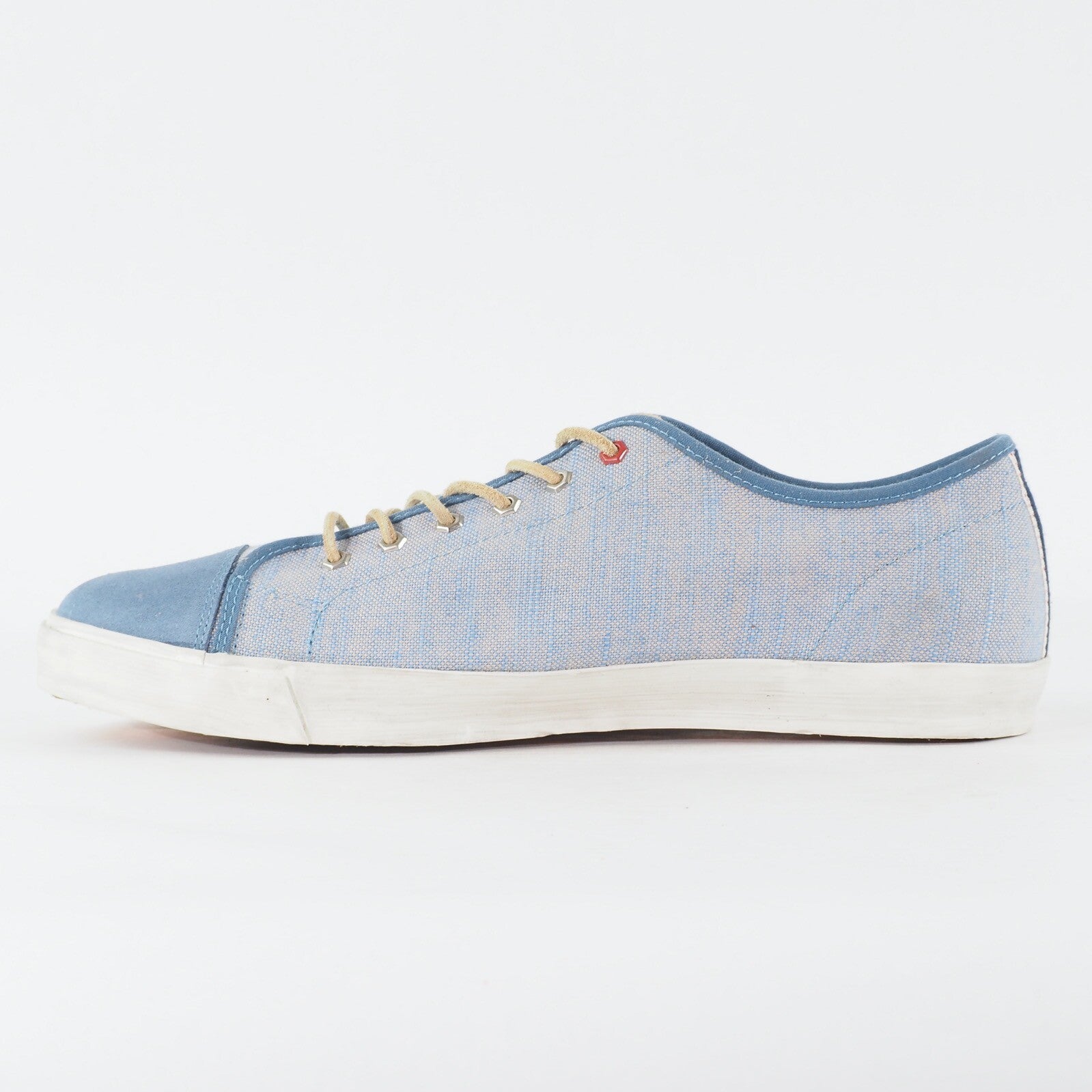 Mens Timberland EK Glastenbury 9043B Light Blue Canvas Lace Low Top Casual Shoes