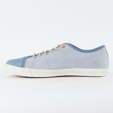 Mens Timberland EK Glastenbury 9043B Light Blue Canvas Lace Low Top Casual Shoes