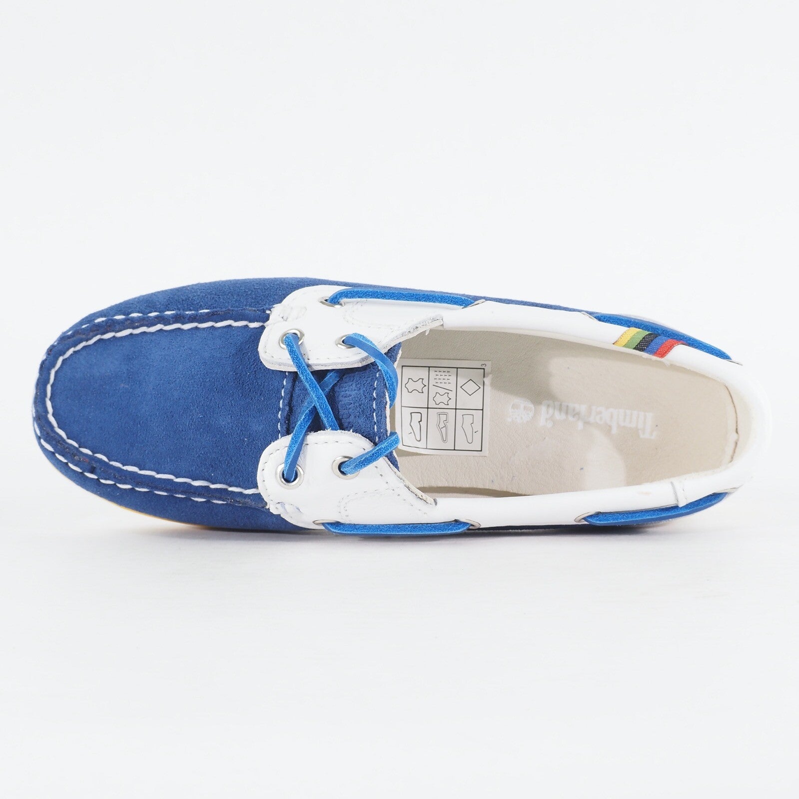 Womens Timberland Amherst 2 Eye 42674 Blue / White Leather Casual Boat Shoes 