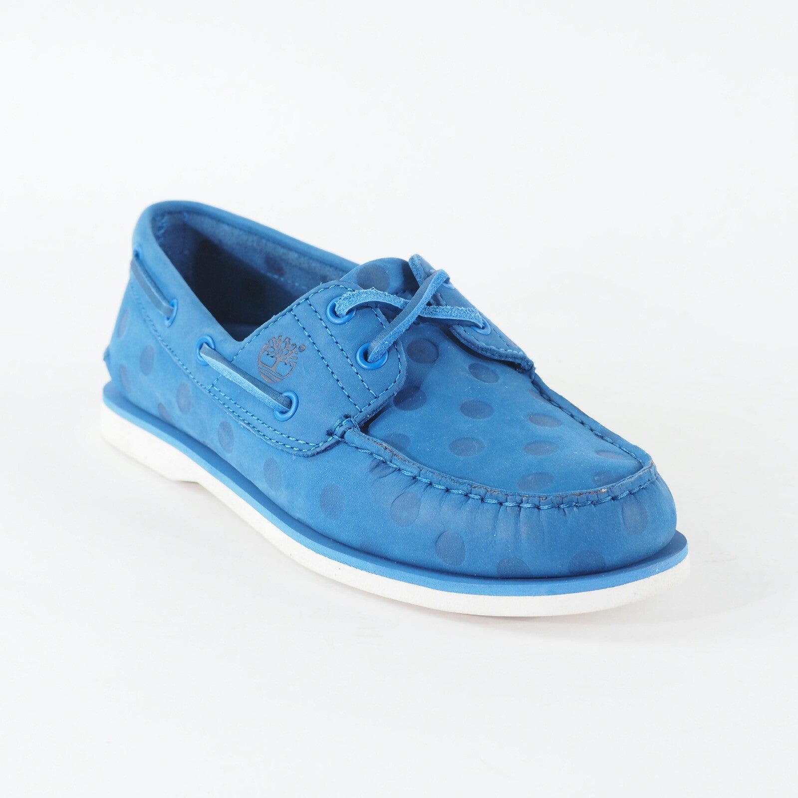 Mens Timberland Classic 2 Eye A181Y Medium Blue Leather Lace Casual Boat Shoes