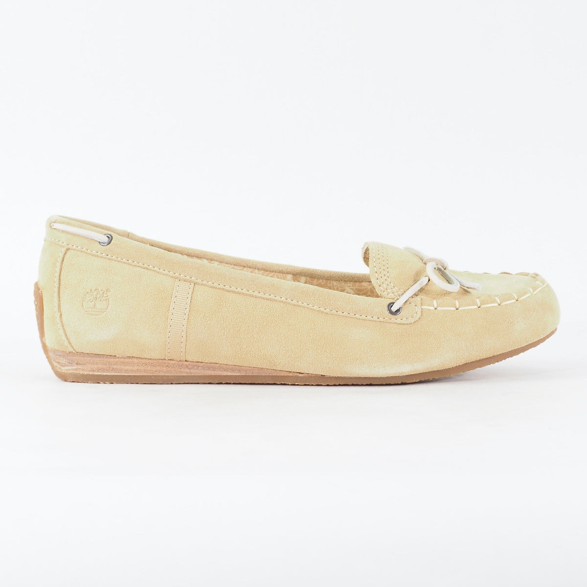 Womens Timberland Caska Moc 26698 Light Tan Leather Slip On Casual Loafer Shoes