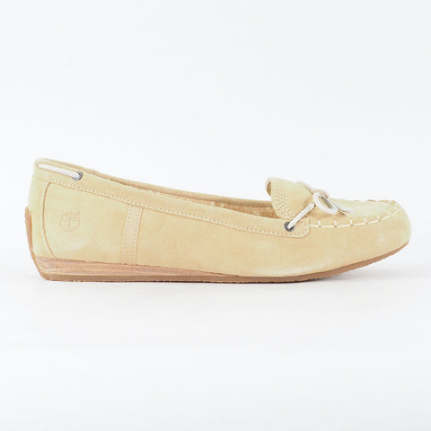 Womens Timberland Caska Moc 26698 Light Tan Leather Slip On Casual Loafer Shoes