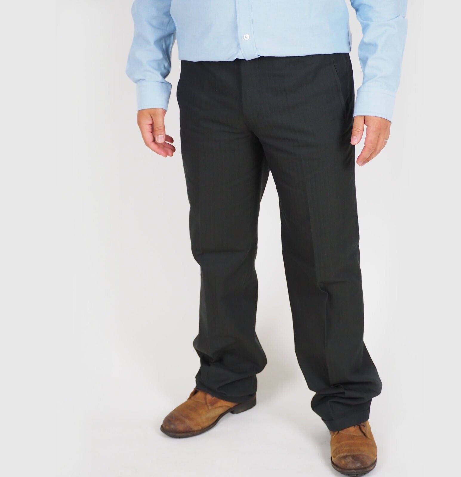 Mens The Original Ben Sherman MB5311L Elegant Dress Straight Leg Black Trousers