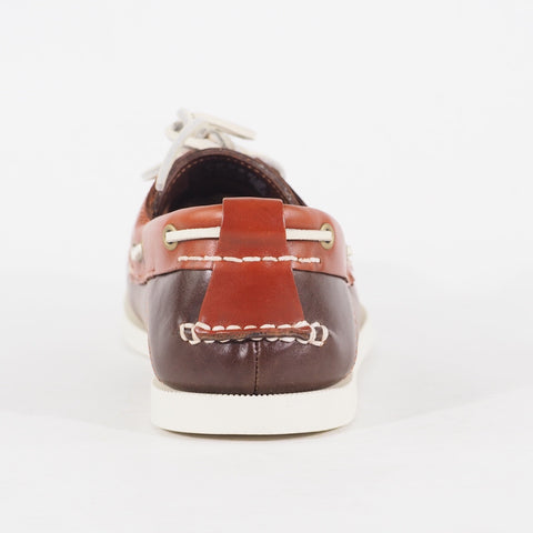 Mens Timberland Heritage CW 2 Eye A13HP Brown Leather Casual Lace Up Boat Shoes