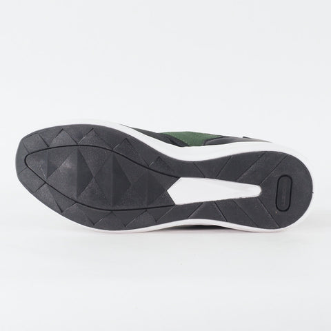 Mens Hackett London HMS20861 728 Black / Olive Green Fabric Lace Up Casual Shoes