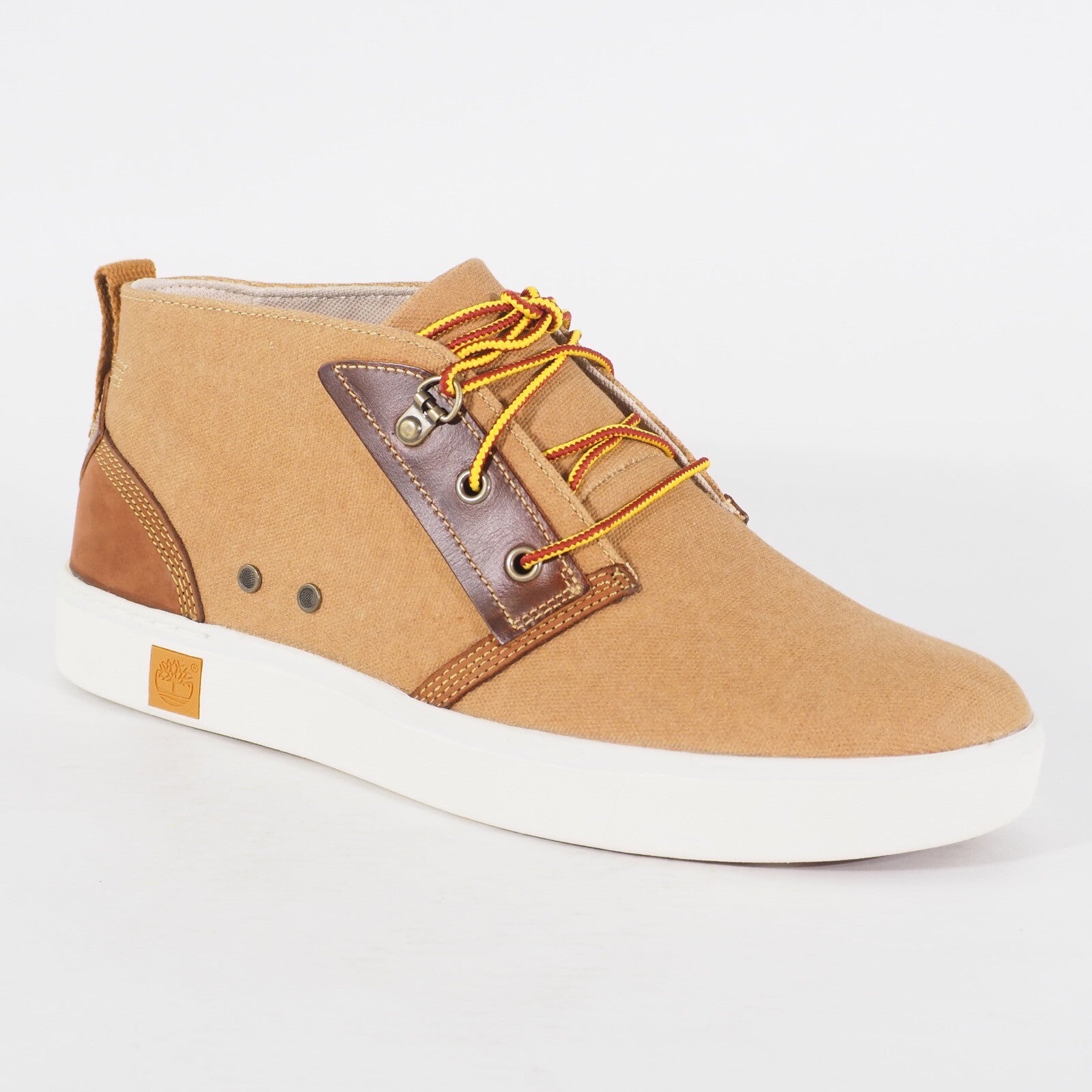 Mens Timberland Amherst Chukka A17OK Wheat Fabric Lace Up Casual Walking Boots