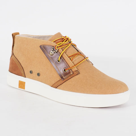 Mens Timberland Amherst Chukka A17OK Wheat Fabric Lace Up Casual Walking Boots