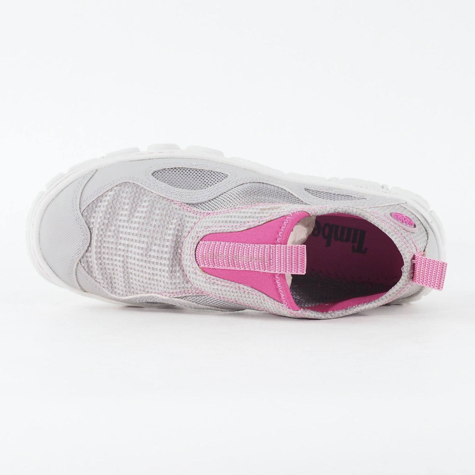 Womens Timberland Wake 58621 Grey Mauve Fabric Slip On Casual Trainer Shoes