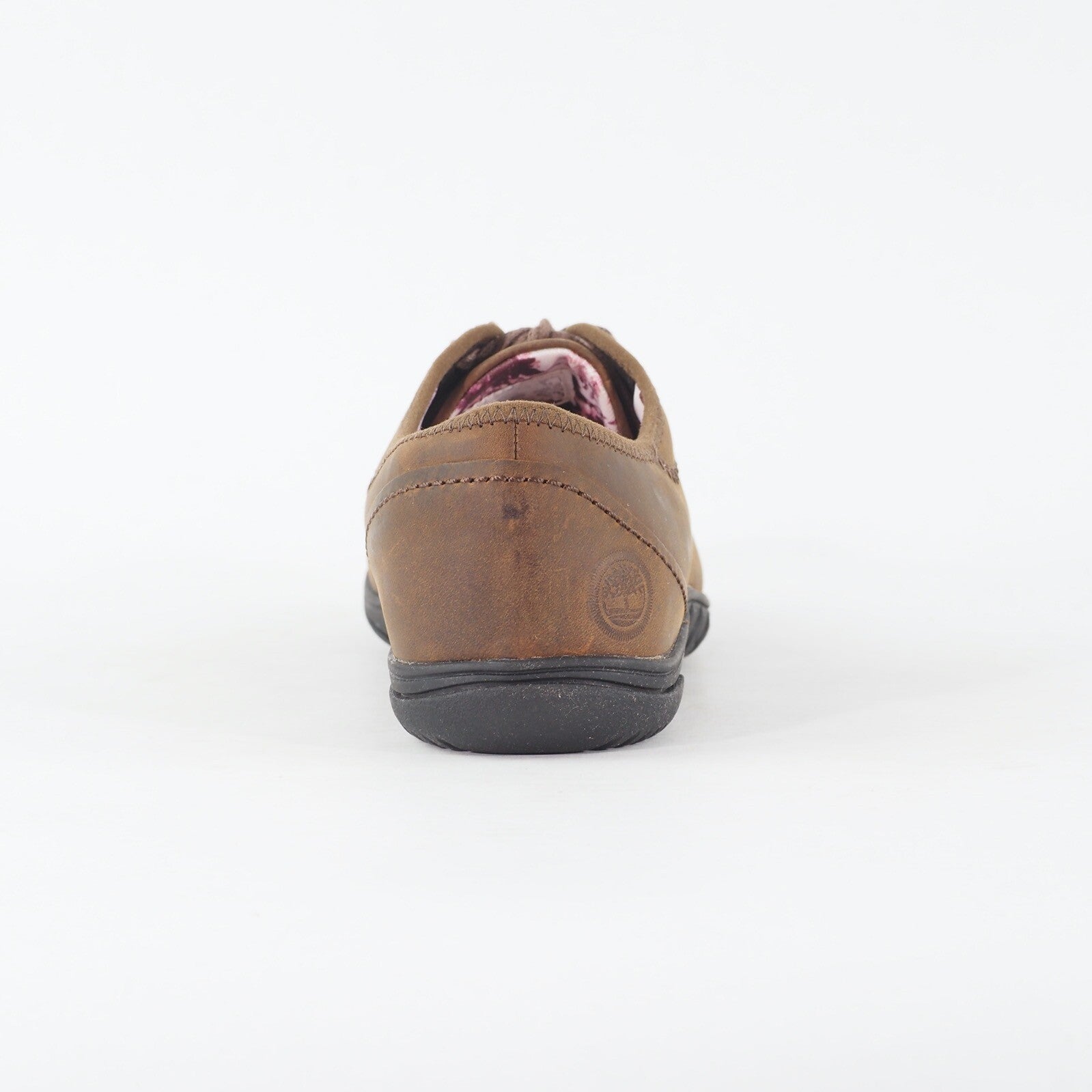 Womens Timberland Ntch Ox 19653 Dark Brown Leather Lace Up Low Top Casual Shoes 