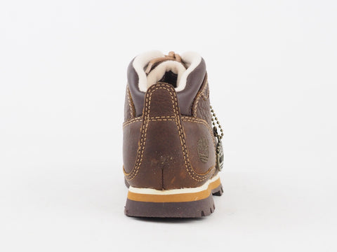 Boys Timberland Splitrock 96720 Brown Leather Walking Shoes Lace Up Hiking Boots