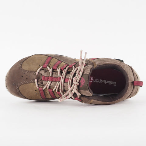 Womens Timberland Lincoln Peak 9007A Medium Brown Leather Lace Up Walking Shoes