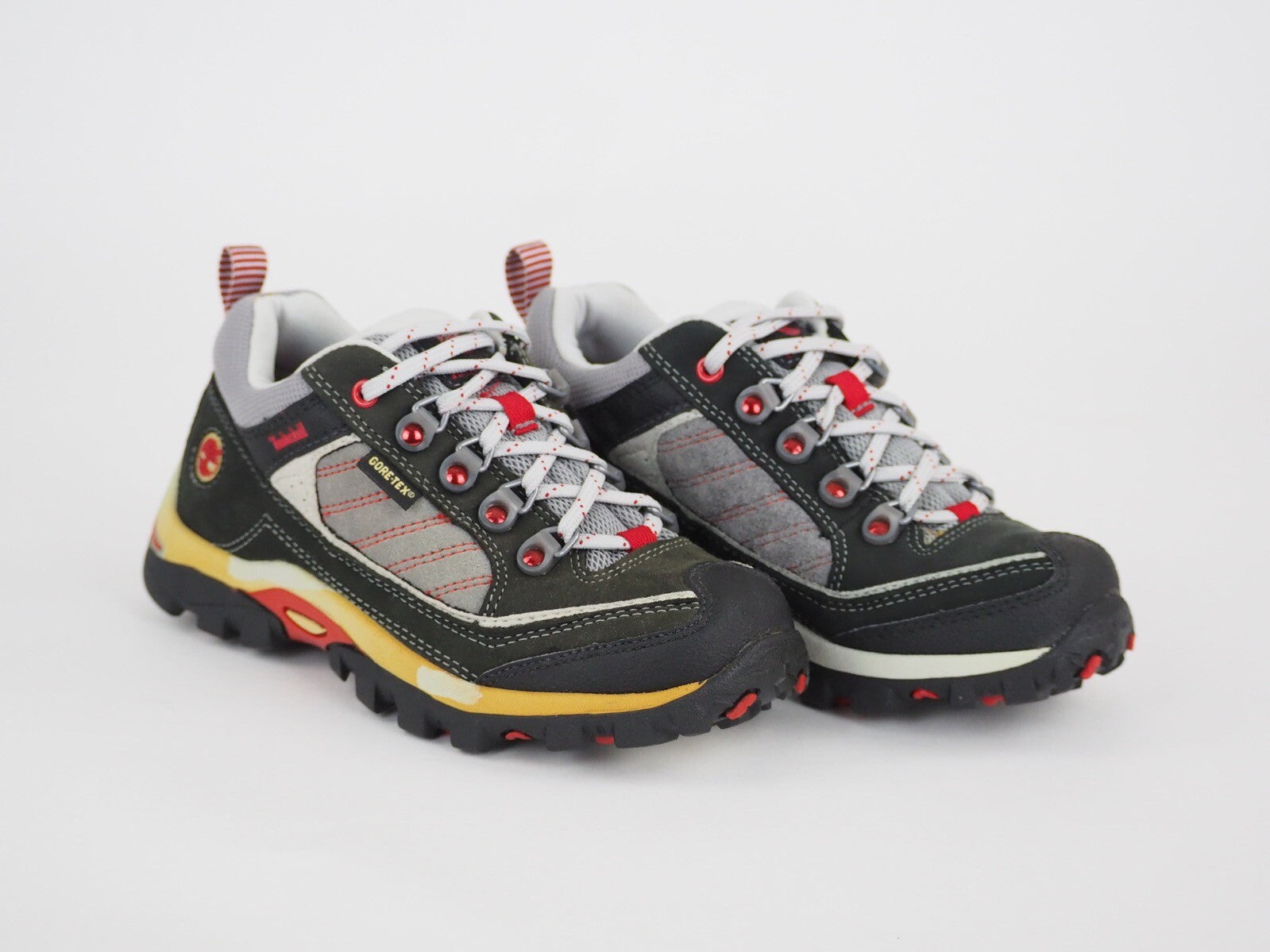 Boys Timberland HYPRTRL 58709 Red / Grey Leather Lace Up Kids Hiking Shoes UK 1