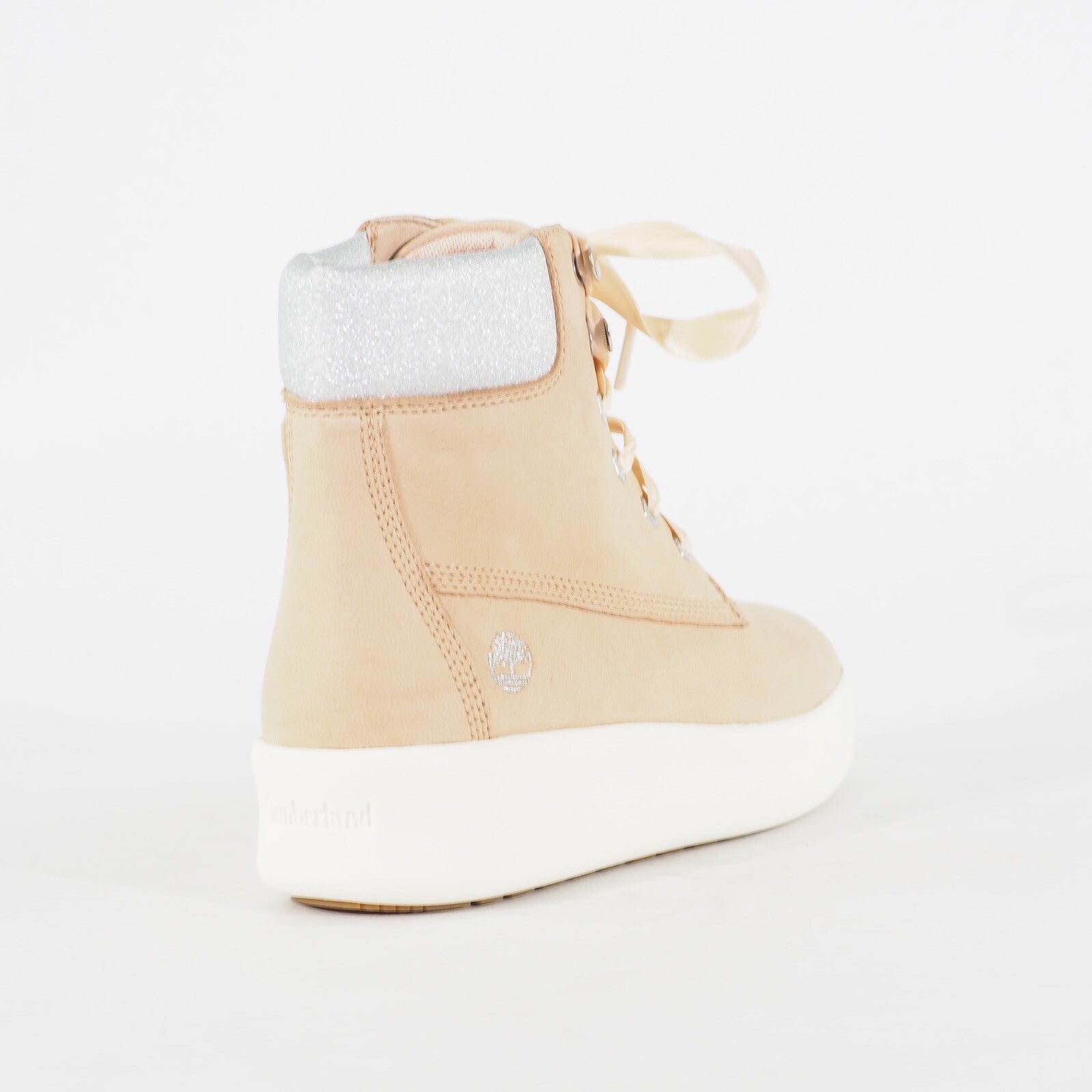 Womens Timberland 6 Inch Ankle A1R70 Beige Leather Lace Up Casual Walking Boots