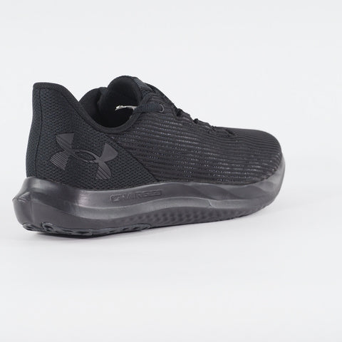 Mens Under Armour Charged Speed Swift Black Mesh Running Walking Lace Trainers