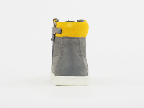 Timberland Groveton 6 Inch Lace A19MX Grey Leather Lace Zip Side Chukka Boots