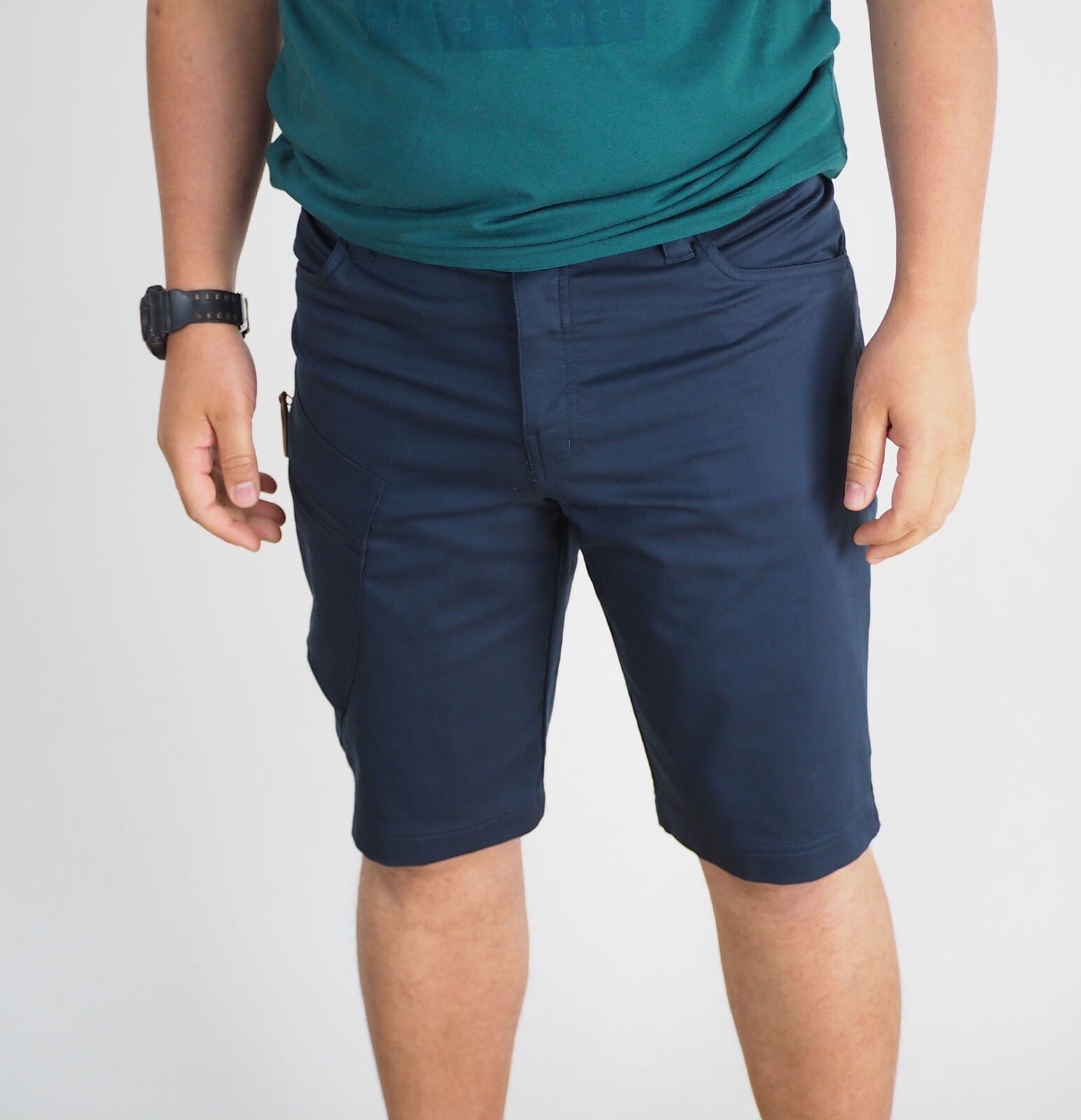 Mens Jack Wolfskin 1502831 Night Blue Casual Light Summer 3 Quarter Shorts