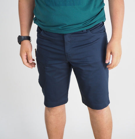 Mens Jack Wolfskin 1502831 Night Blue Casual Light Summer 3 Quarter Shorts