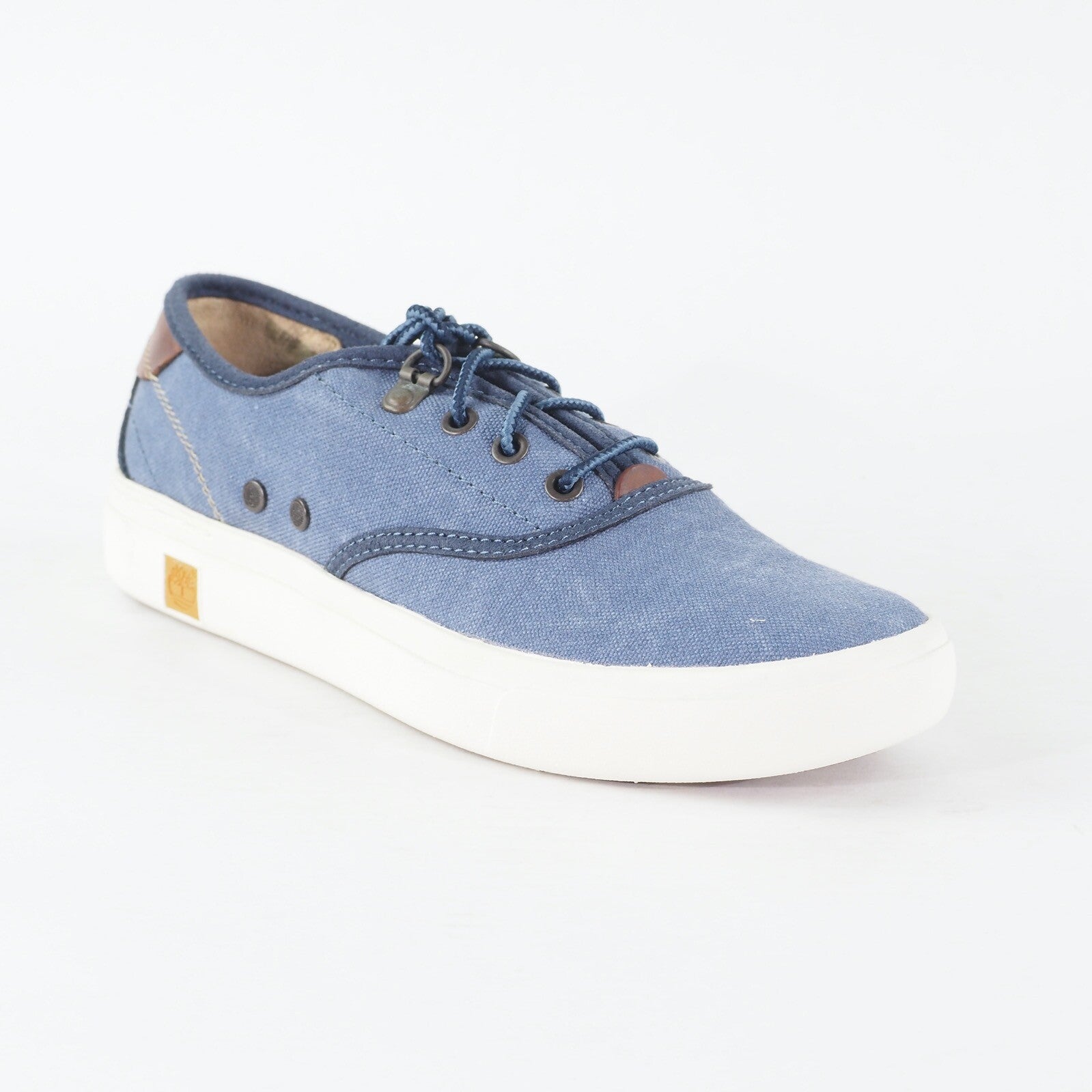 Womens Timberland Amherst Oxford A15PO Medium Blue Canvas Lace Up Casual Shoes