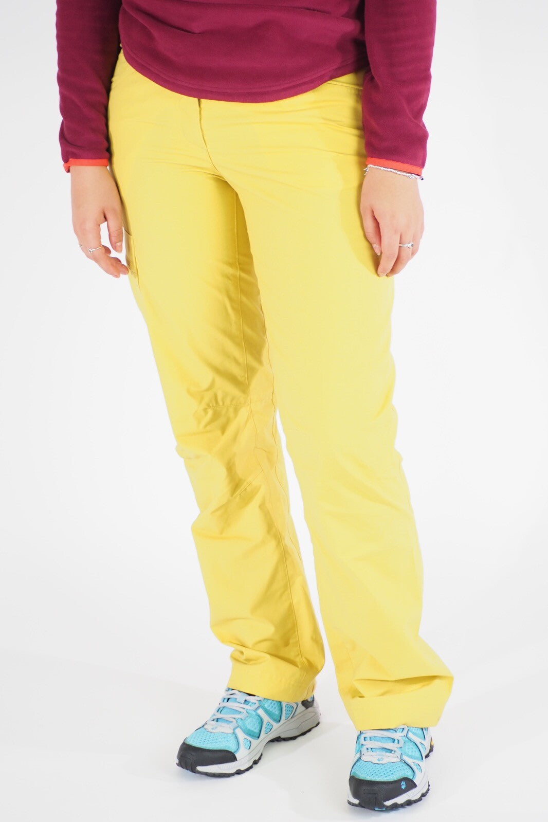 Womens Jack Wolfskin Evo 1502821 Yellow Moss Warm Windproof Hiking Trousers