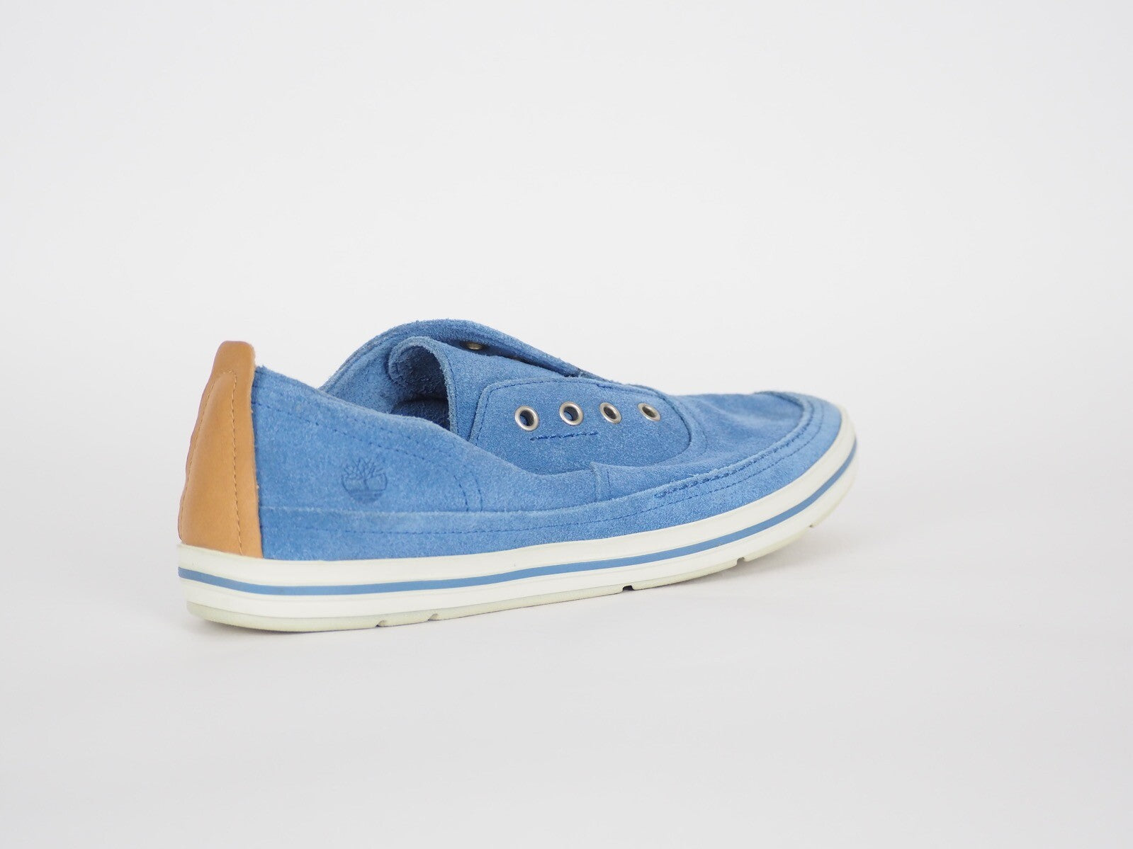 Womens Timberland EK Casco Bay 8429B Blue Leather Laceless Trainers Casual Shoes