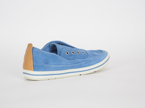 Womens Timberland EK Casco Bay 8429B Blue Leather Laceless Trainers Casual Shoes