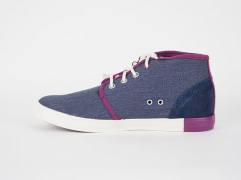 Womens Timberland Newport Bay Canvas A17J8 Purple Blue Laced Chukka Trainers