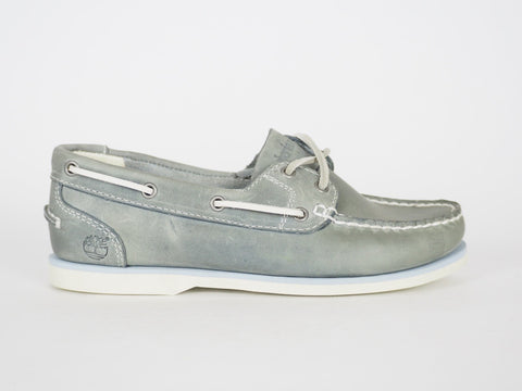 Womens Timberland EK Classic 2 Eye 3944R Blue Leather Boat Shoes UK 4