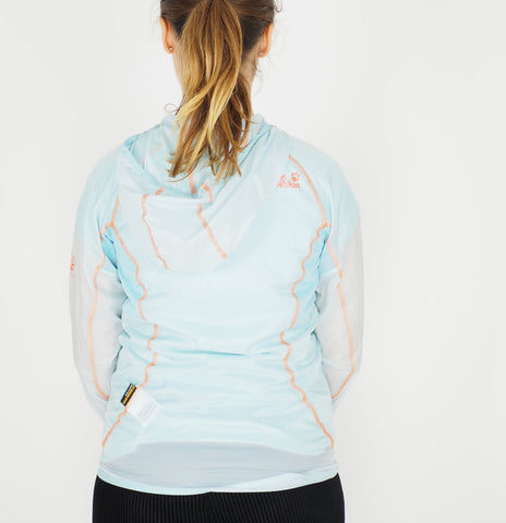 Womens Jack Wolfskin Namib 5006121 Semitransparent Blue Zip Up Asian Fit Jacket