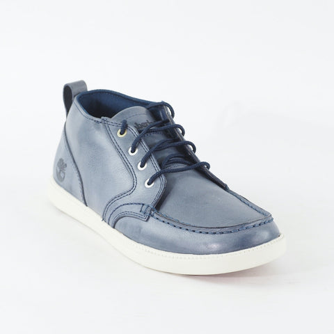 Mens Timberland Fulk Chukka A15FX Light Navy Leather Lace Up Casual Boat Boots