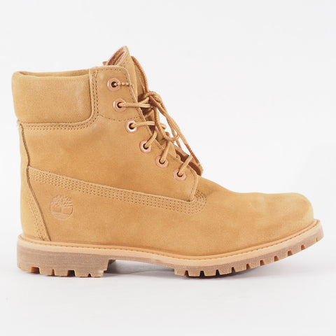 Womens Timberland Premium A1P7G Biscuit Brown Leather Waterproof Lace Up Boots