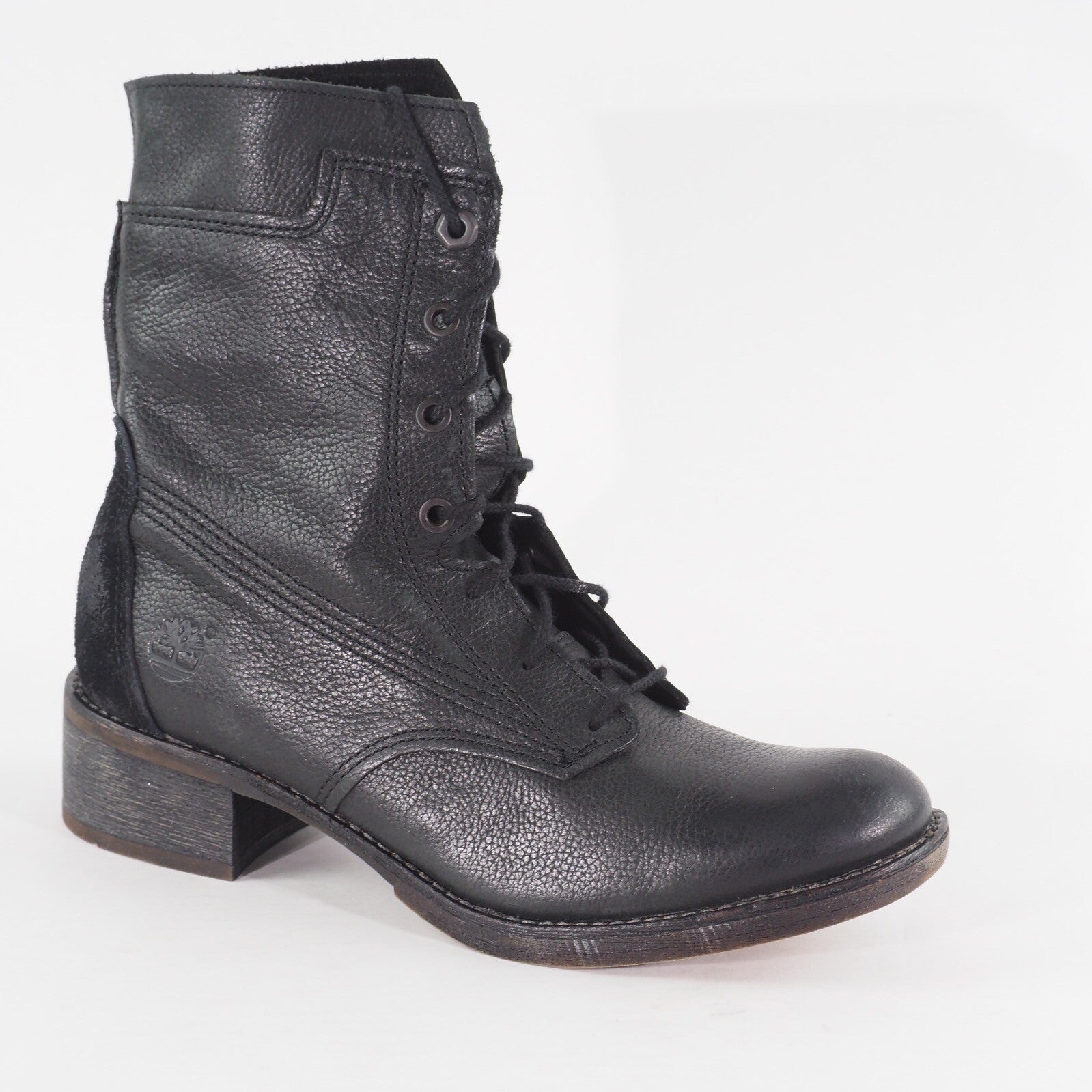 Womens Timberland Whittemore Mid Lace A12H3 Black Leather Casual Boots