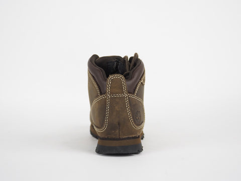 Infants Timberland Splitrock 1887R Dark Brown Leather Kids Hiking Lace Up Shoes