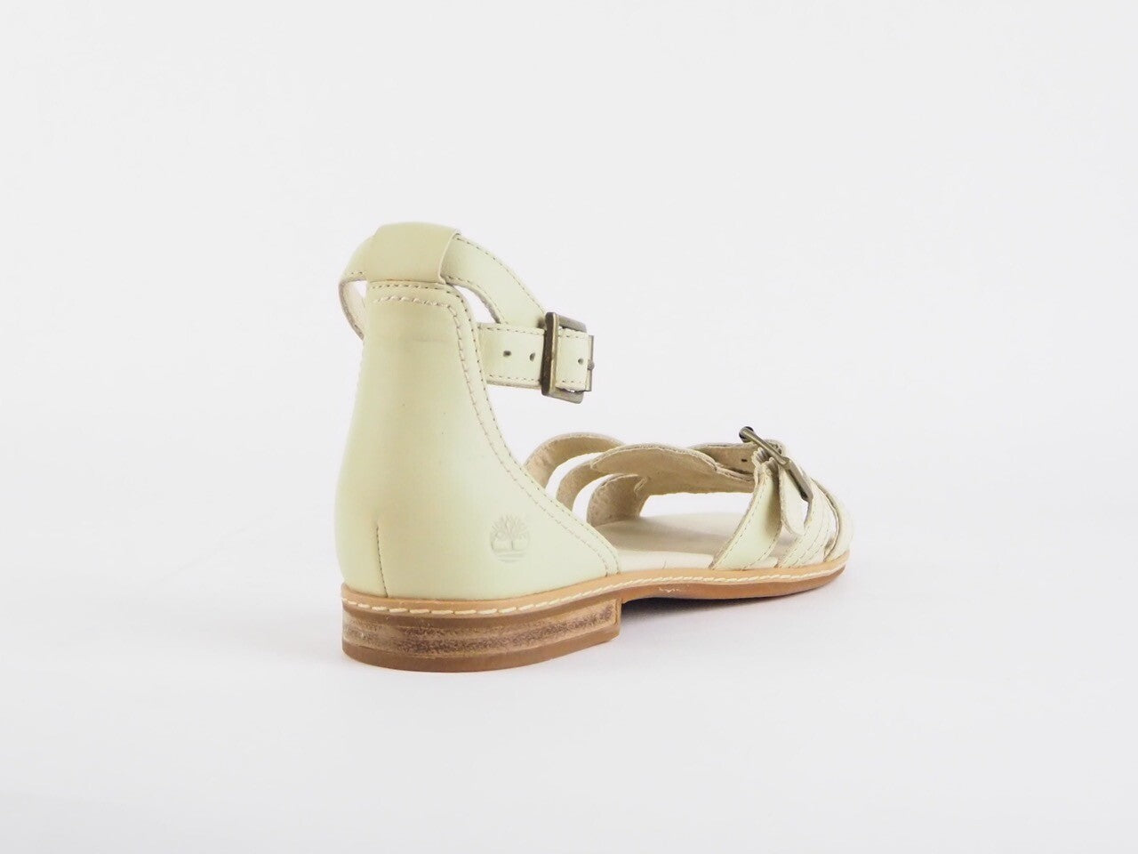 Womens Timberland Earthkeepers 8000R Beige Leather Buckle Heeled Sandals