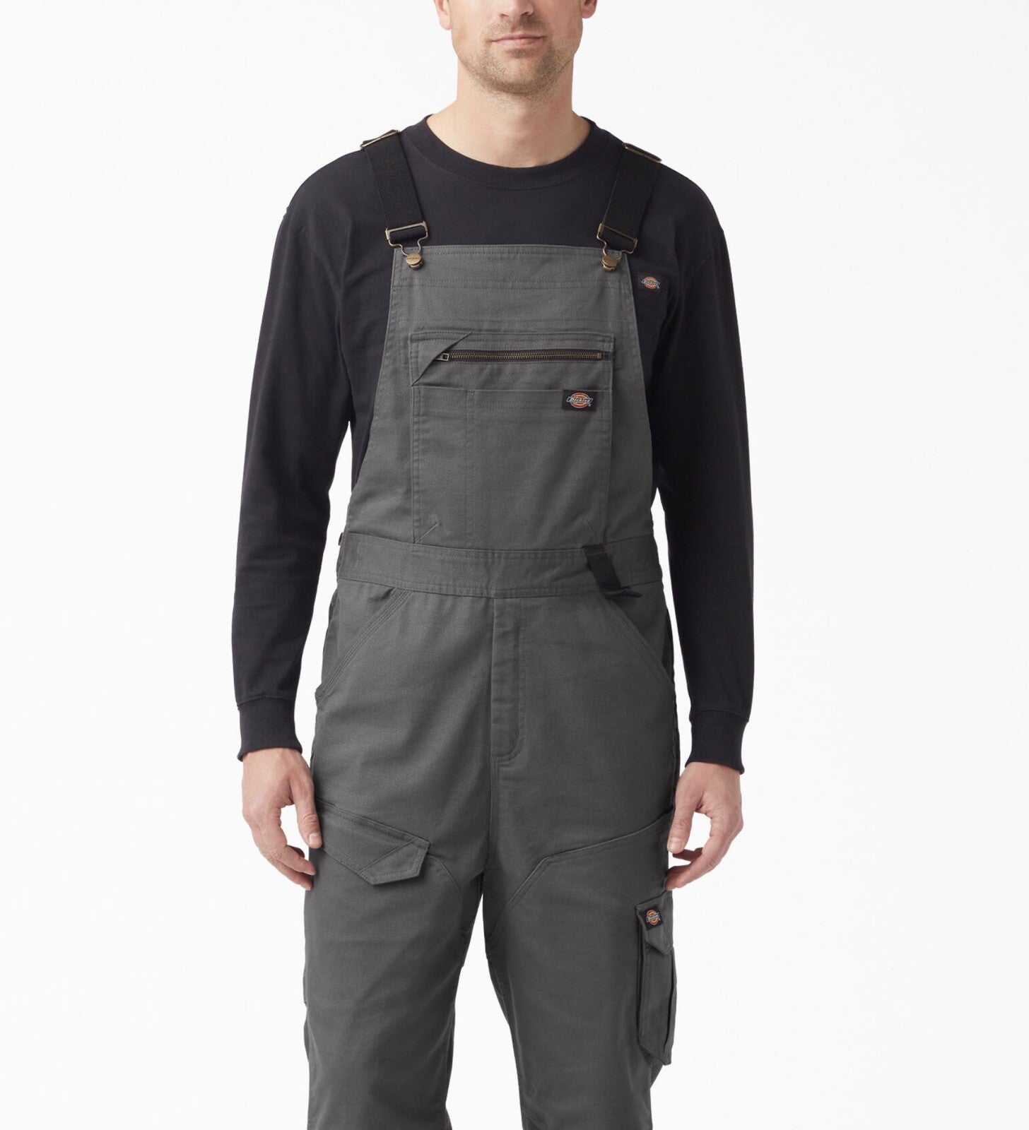 Mens Temp iQ Dickies 365 Tech Duck Bib Overalls Work Grey Trousers