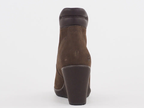 Womens Timberland EK Mariden 8447R Brown Leather Platform Shoes Chukka Boots