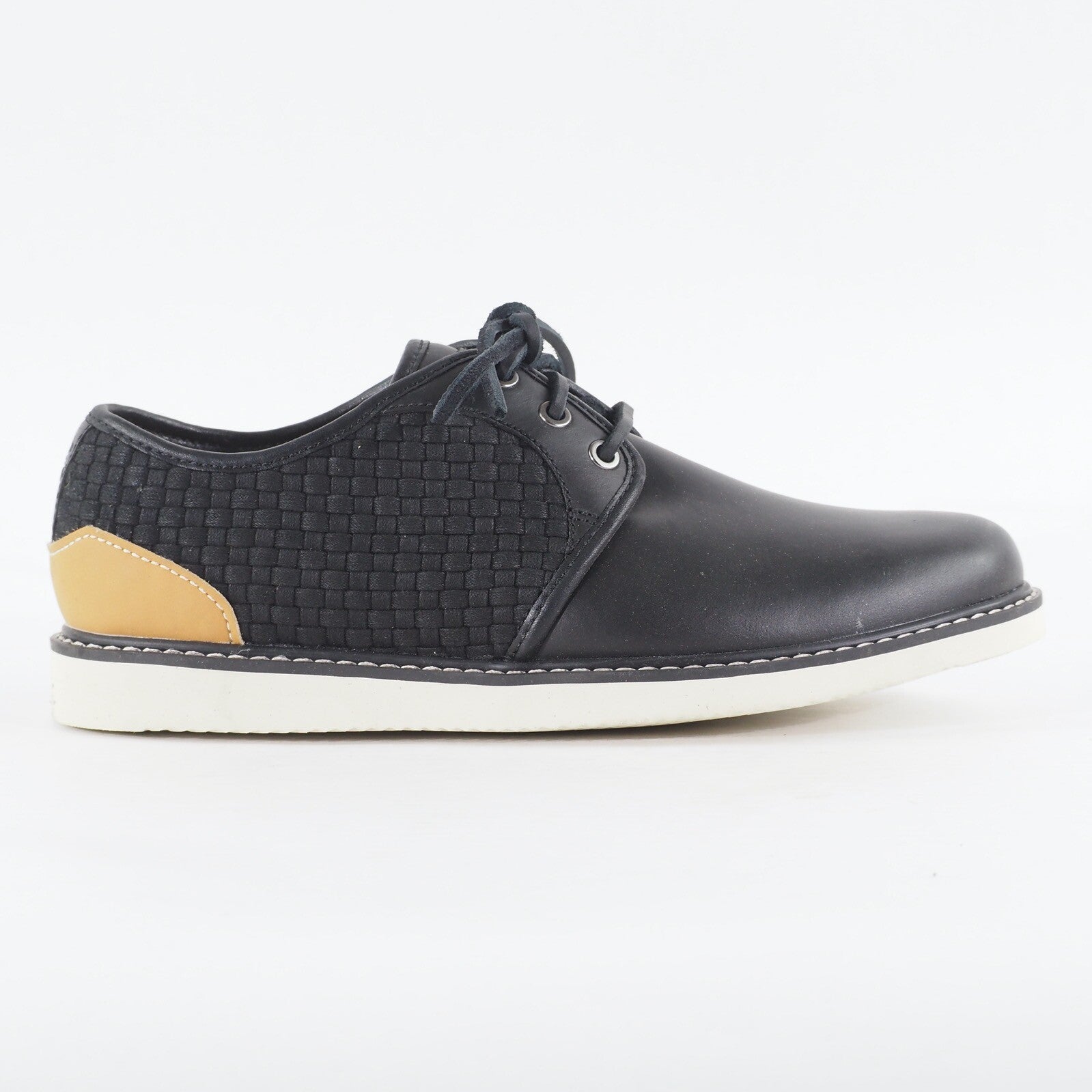 Mens Timberland Newmarket Homerun A17B1 Black Leather Lace Up Casual Shoes