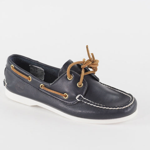 Mens Timberland Eye 29575  Leather Lace Up Navy Casual Walking Boat Shoes