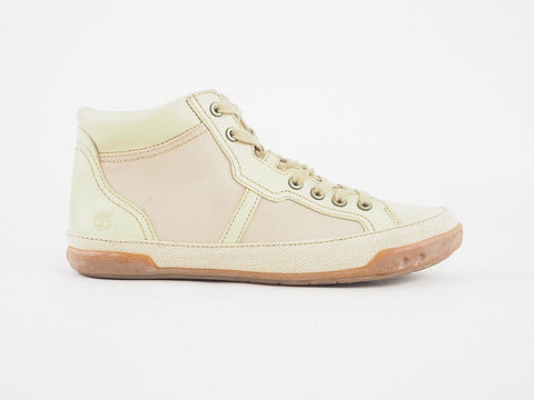 Womens Timberland Northport 3964R Cream Leather Fabric Lace Up Chukka Boots