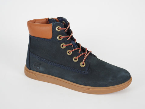 Boys Timberland Classic Groveton 6 In A161T Blue Leather Trainers Chukka Boots