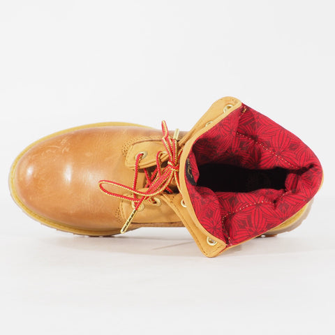 Womens Timberland Roll Top A242S Wheat Leather Lace Waterproof Walking Boots