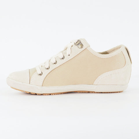 Womens Timberland Ballard Ox 3848R Cream Leather Lace Up Low Top Casual Shoes