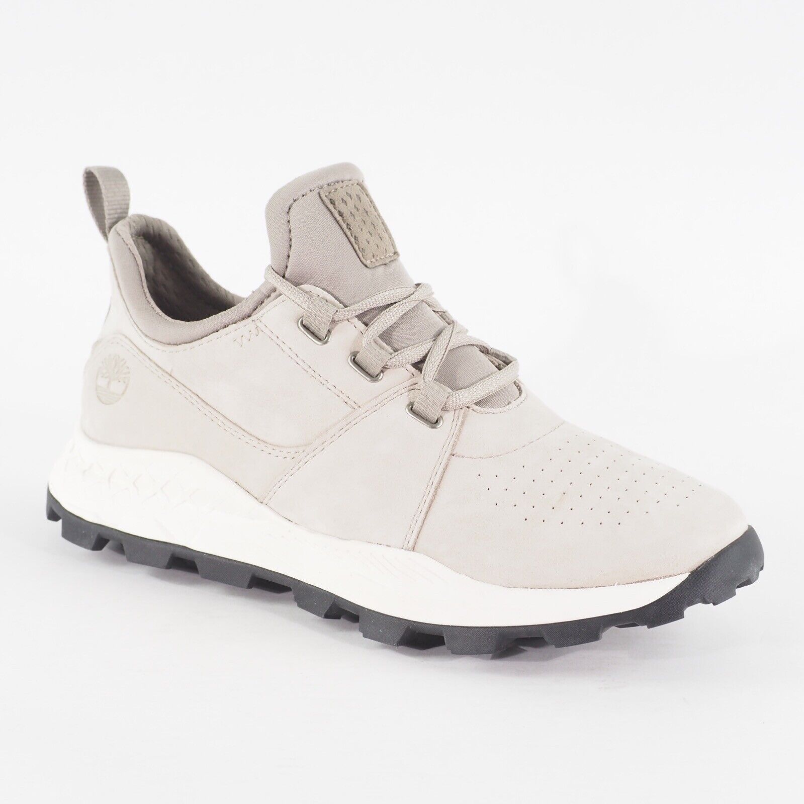 Mens Timberland Brooklyn Oxford A26GR Light Taupe Nubuck Leather Walking Shoes