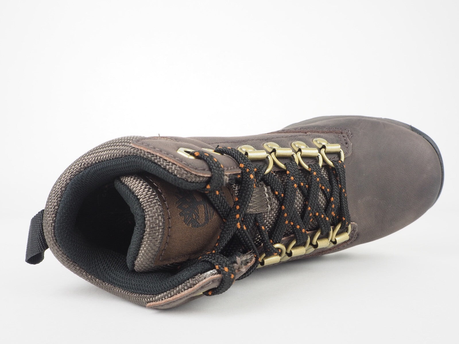 Boys Timberland Keele Ridge A1UUD Dark Brown Leather Lace Up Hiker Boots