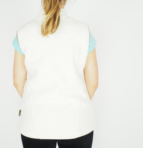 Womens Jack Wolfskin Winnipeg 1702911 White Sand Zip Up Fleece Bodywormer Vest