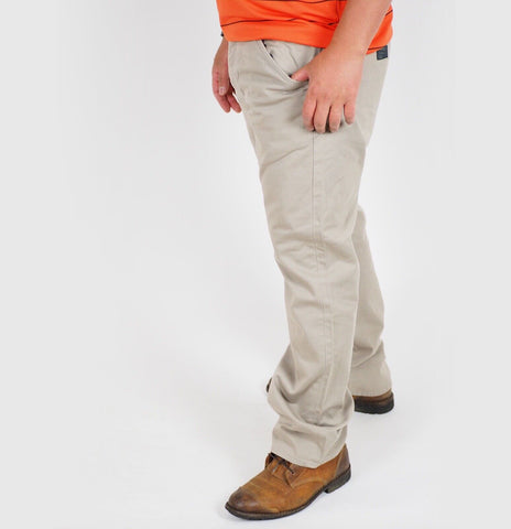 Mens The Original Ben Sherman DMB619 Stone Beige Straight Leg Casual Trousers